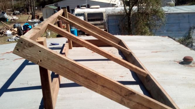 Homemade solar panel rack or frame. Frre, Used materials. Easy to build, DIY